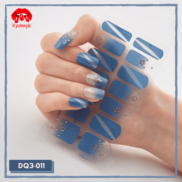 Blue + Star - Full Nail Polish Wrap/Sticker