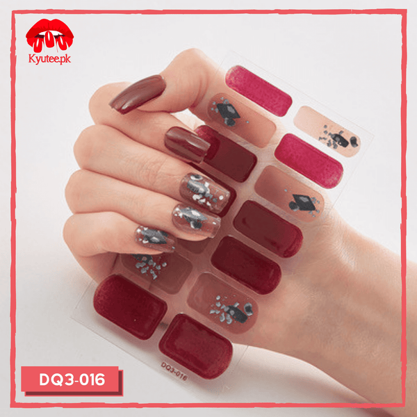 Mix Dark Red - Full Nail Polish Wrap/Sticker