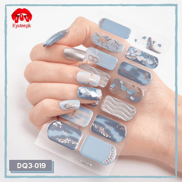 Light Blue Mix - Full Nail Polish Wrap/Sticker