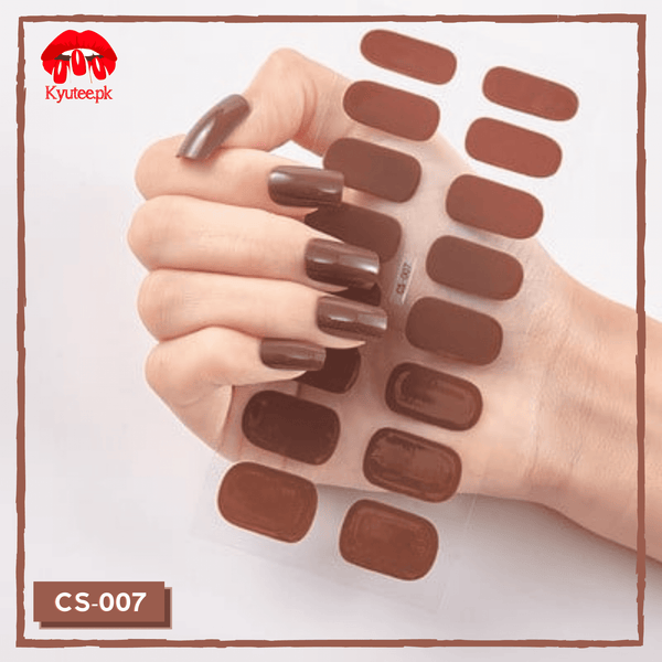 Brown - Full Nail Polish Wrap/Sticker