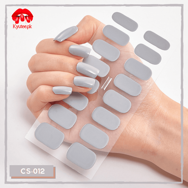 Plain Gray - Full Nail Polish Wrap/Sticker