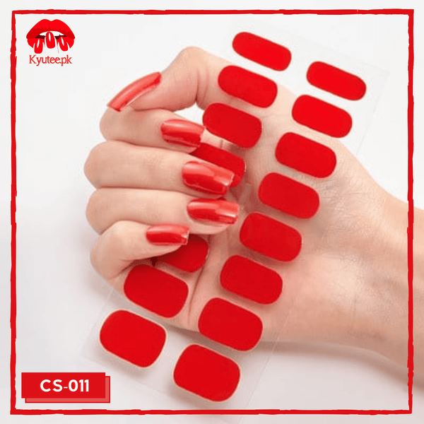 Red - Full Nail Polish Wrap/Sticker