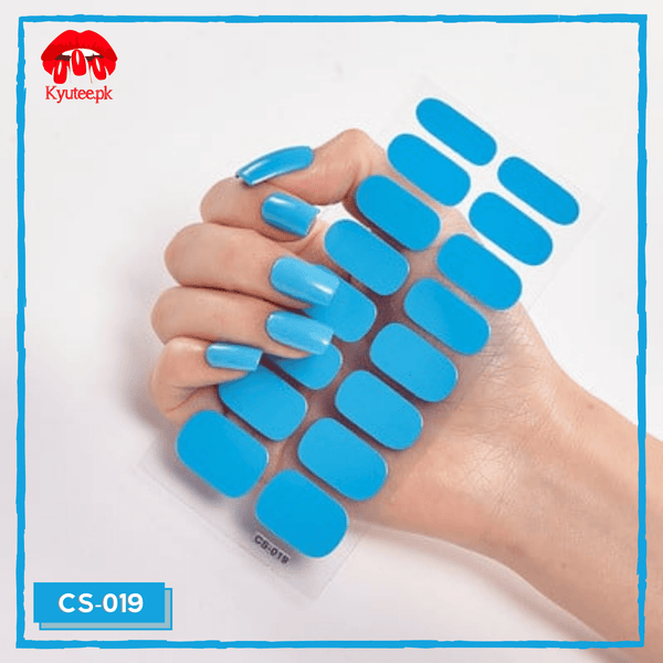 Light Blue - Full Nail Polish Wrap/Sticker