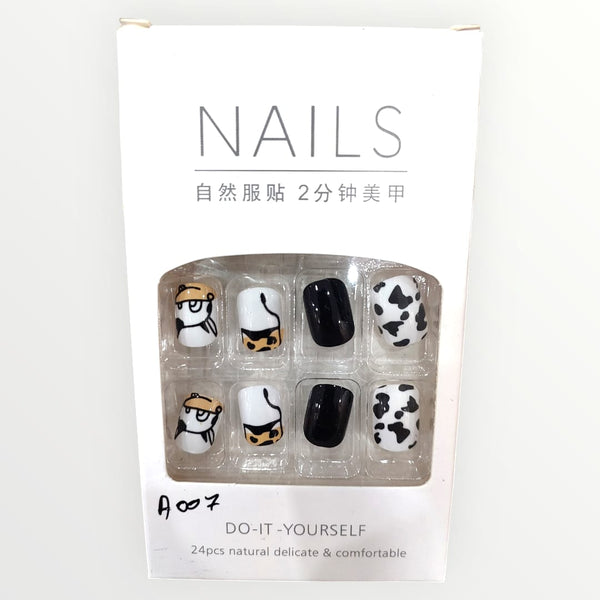 Cow Wearing - Press On Artificial Finger Nails