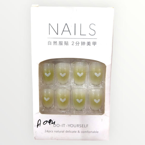 Grape Heart - Press On Artificial Finger Nails