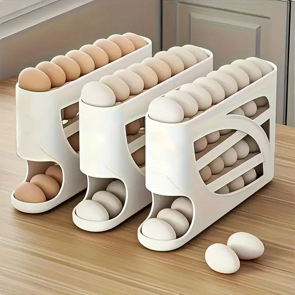 4-Tier Automatic Rolling Egg Holder